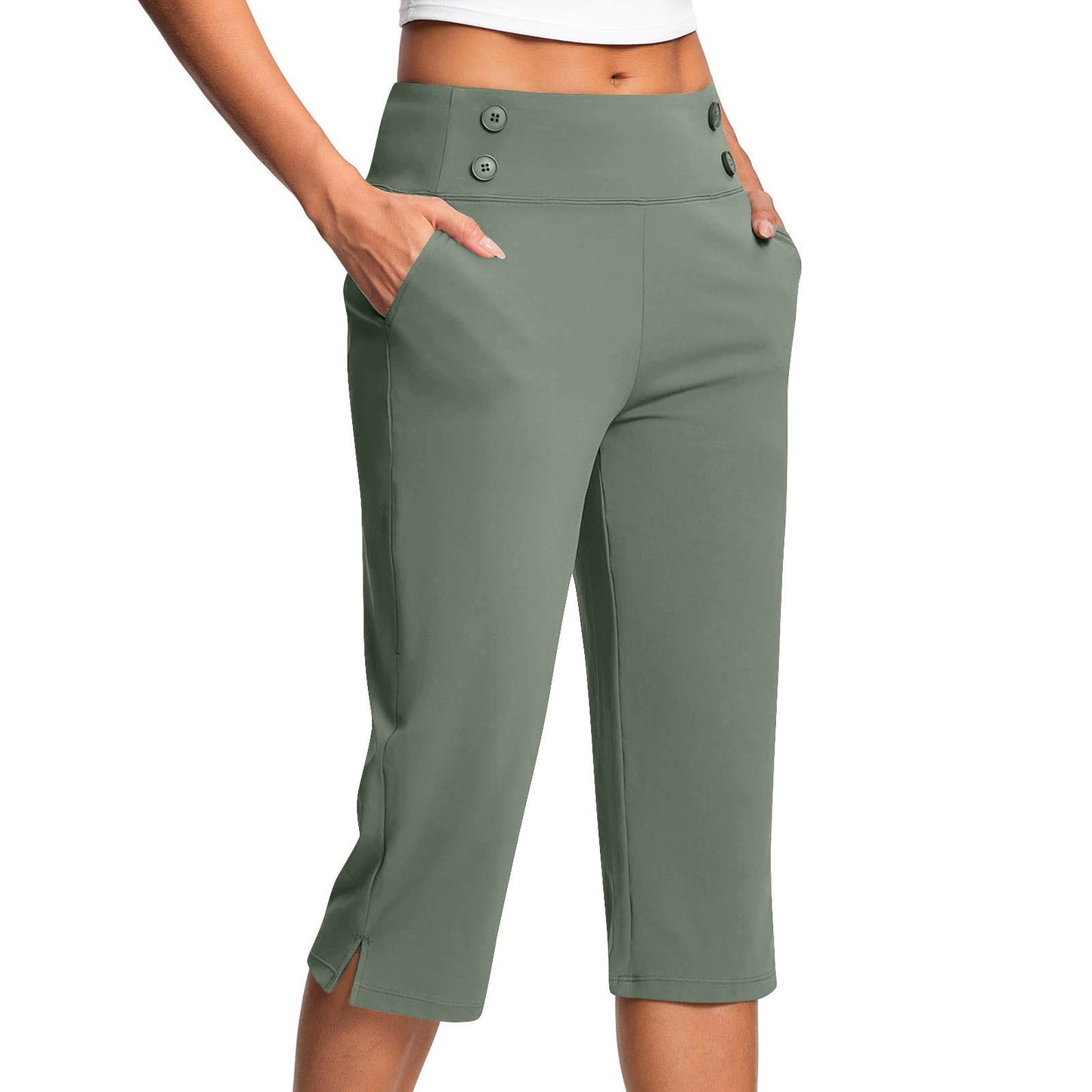 🧘‍♀️ 50% RABATT NU!✨ Eleganta Yogabyxor med Formande Effekt – Magstöd & Djupa Fickor – Träning & Lifestyle 🔥