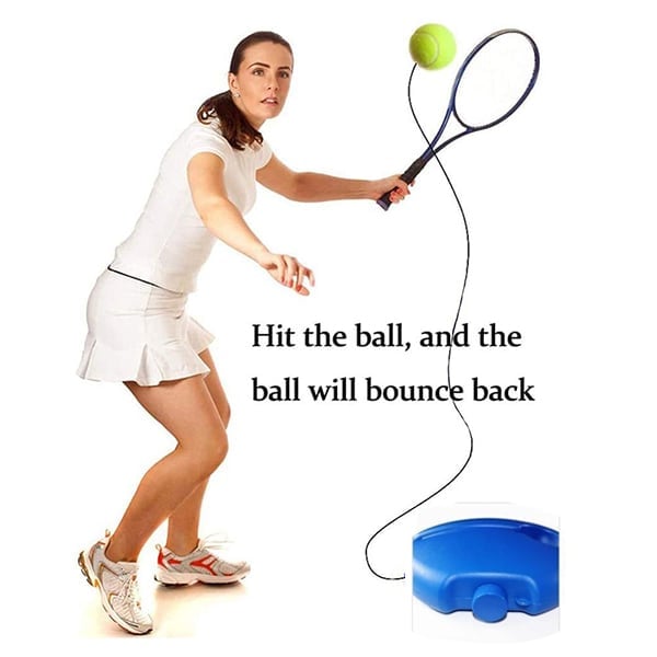 🎾 Bärbar tennistränare | Stabil bas som fylls med sand eller vatten · Utrustad med upphängningssnöre · Lätt och smidig att ta med | Träning på egen hand · Utomhus i parken · Aktiviteter för hela familjen