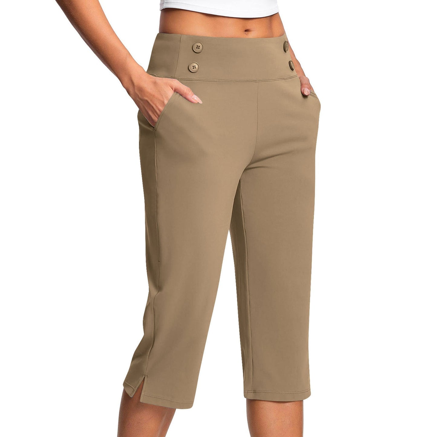 🧘‍♀️ 50% RABATT NU!✨ Eleganta Yogabyxor med Formande Effekt – Magstöd & Djupa Fickor – Träning & Lifestyle 🔥