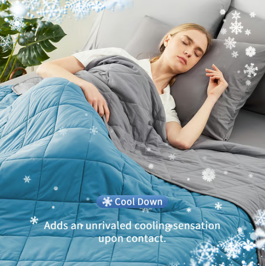 🥳2026 REA🥳💞Över 50 000 sålda!🛏️❄️ 50 % RABATT! Kylande täcke – dubbelsidigt, Q-Max≥0,4-tyg. En sida kyler, den andra andas. Sov utan att svettas! 🌙✨