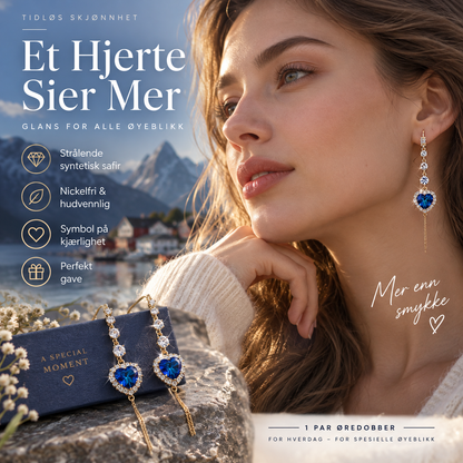 💎 Elegante blå safirøredobber – hypoallergene, antioksidasjon, tidløs design. Perfekt til hverdag og fest! 💪💖