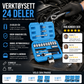 🔧 50 % RABATT NÅ! 🛠️ Kärna sperrnøkkel- og pipenøkkelsett, 29 deler – CR-V-stål, allsidige bits og bærbart etui – perfekt til reparasjoner i hjemmet, på bilen og til gjør-det-selv-prosjekter 🚗