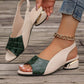 🔥Women's Peep Toe Low Block Heel Sandals