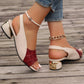 🔥Women's Peep Toe Low Block Heel Sandals