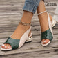 🔥Women's Peep Toe Low Block Heel Sandals