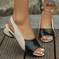 🔥Women's Peep Toe Low Block Heel Sandals