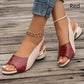 🔥Women's Peep Toe Low Block Heel Sandals