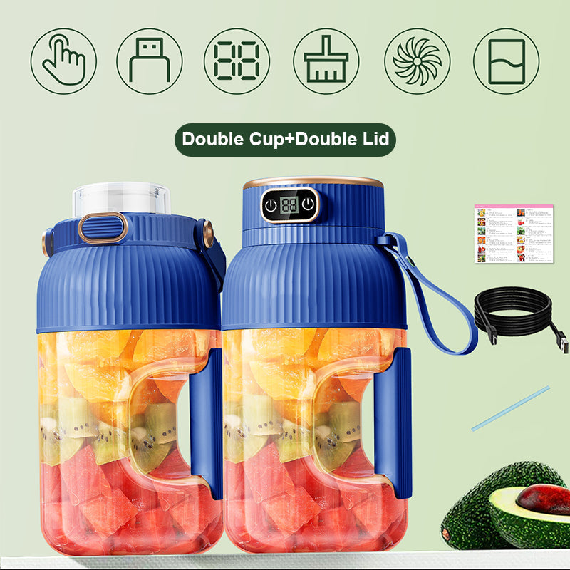 😍2025 Nytt🍉🍇Multifunktionell bärbar juicermugg med digital display
