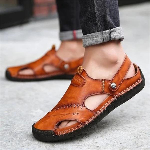 ✨ 2025 ny stil 👞Mjuka lädersandaler som andas för män
