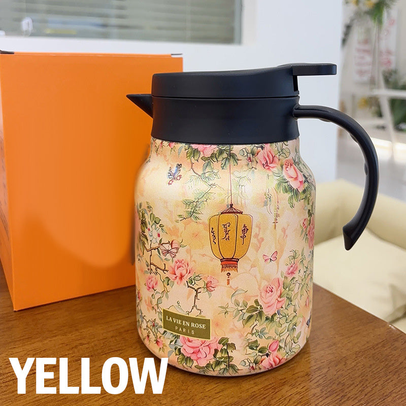 🍵1000 ml vakuumisolerad tekanna med sil