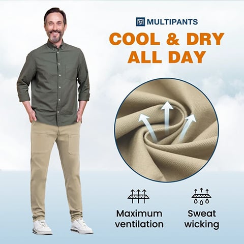 👖Tålig overall med hög stretch och flera fickor