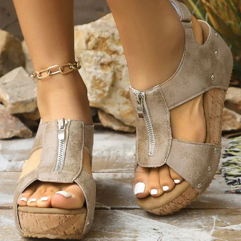 🔥2025 Ny 50% rabatt Hot Sale🔥Trendiga Wedge-sandaler med öppen tå för kvinnor