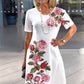 🔥2025 Ny 50% rabatt Hot Sale🔥2025 Ny Rose Bloom kortärmad klänning