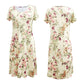 【S-2XL】🎀Eleganta damklänningar med rund halsringning och blommönster