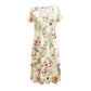 【S-2XL】🎀Eleganta damklänningar med rund halsringning och blommönster