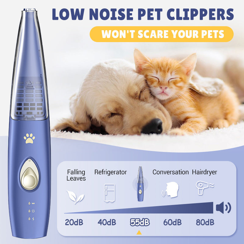 🔥2025 Hot Rea Begränsad 50 % rabatt🔥2 i 1 Pet Grooming Clipper med dammsugare