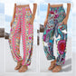 Women’s Casual Printed Wide-Leg Pants with Pockets