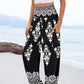 Women’s Casual Printed Wide-Leg Pants with Pockets