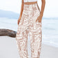 Women’s Casual Printed Wide-Leg Pants with Pockets