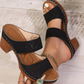 Bekväma ortopediska sandaler med slip-on och kil för kvinnor