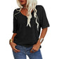 ✨2025 Begränsad tid 50 % rabatt🌸 Enfärgad V-ringad T-shirt dam
