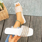 Bekväma snygga sandaler med fyrkantig tå för kvinnor