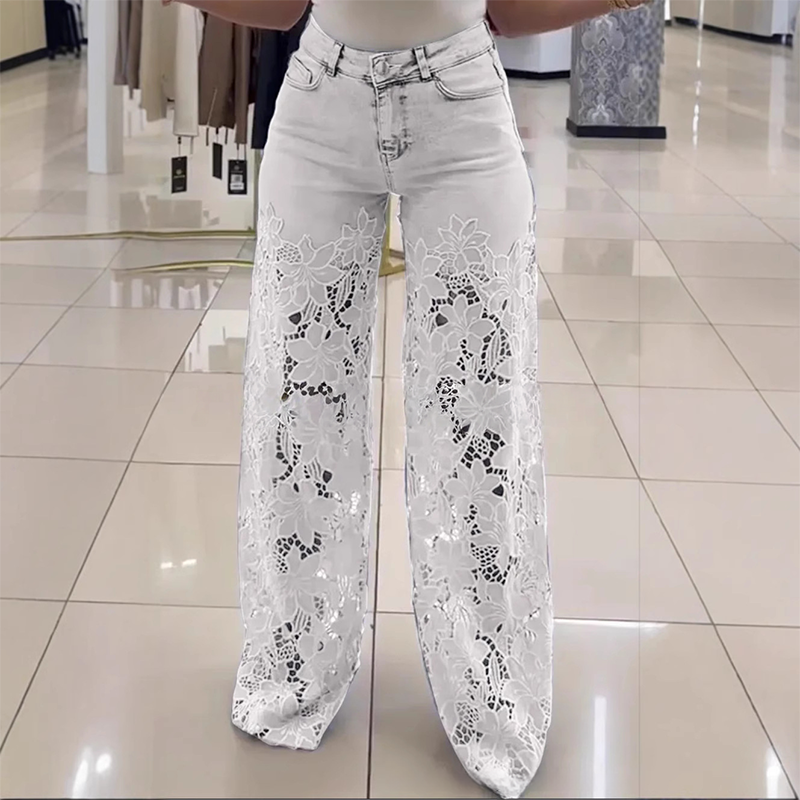 ⏰Limiterad tid 50% rabatt🌸 Fashion Lace Jeans (begränsad upplaga)