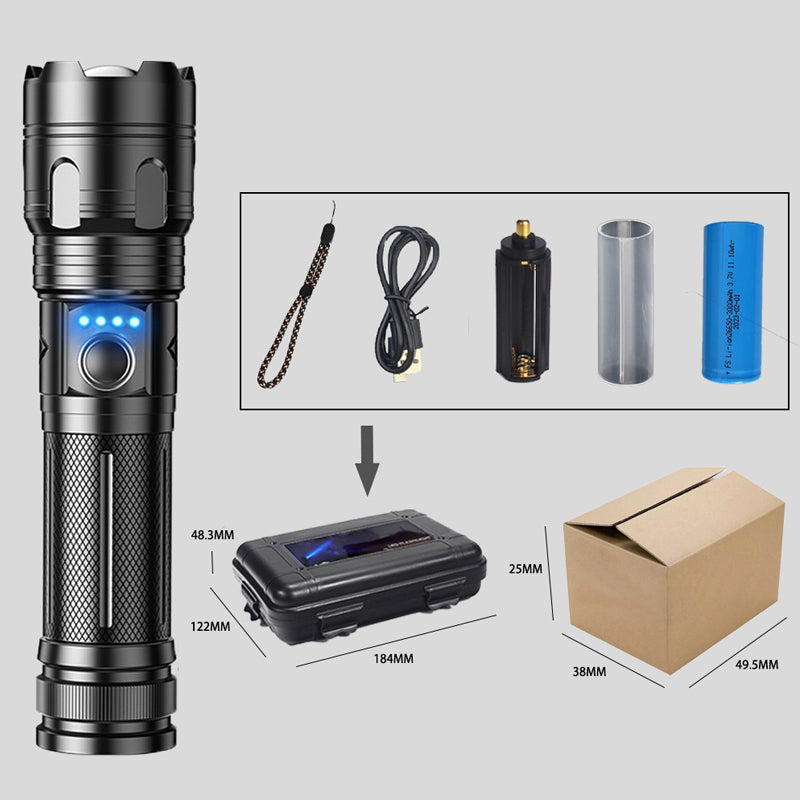 ⏰50% rabatt🔦Multifunktionell bärbar utomhusficklampa med zoom (begränsad upplaga)💥
