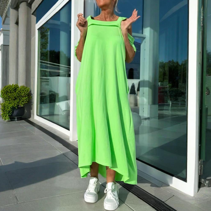 🔥Maxiklänning med Kala Axlar för Kvinnor 👗✨