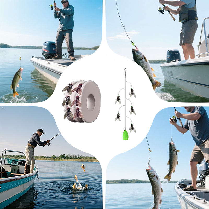 🎣Multi-Hook konstgjord flugfiske betesuppsättning