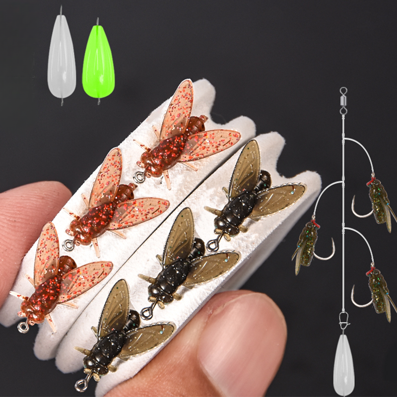 🎣Multi-Hook konstgjord flugfiske betesuppsättning