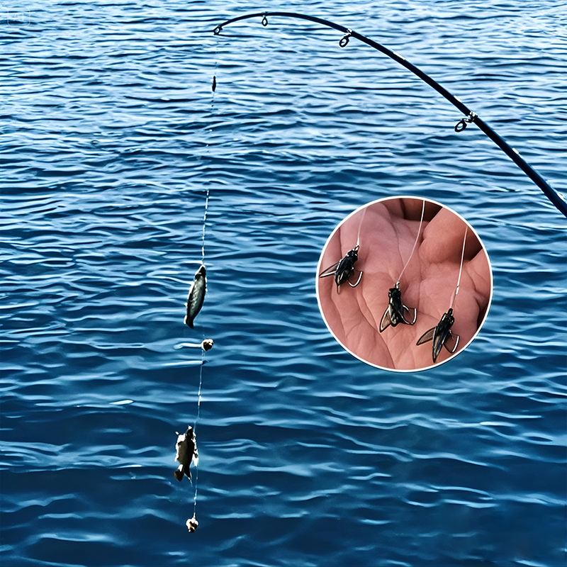 🎣Multi-Hook konstgjord flugfiske betesuppsättning