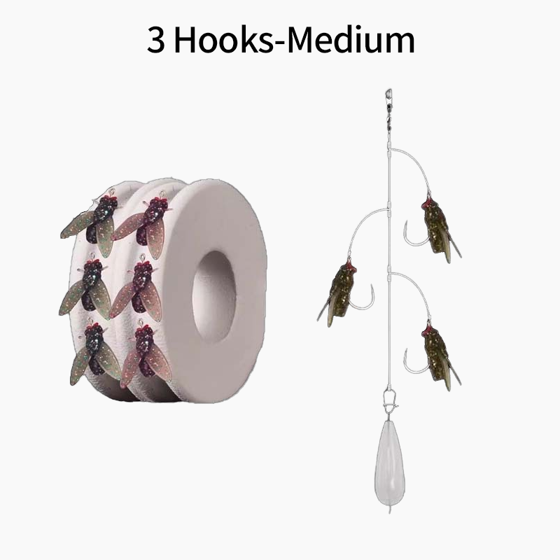 🎣Multi-Hook konstgjord flugfiske betesuppsättning