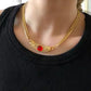 💥Shiny Zircon Pendant Necklace in Stainless Steel