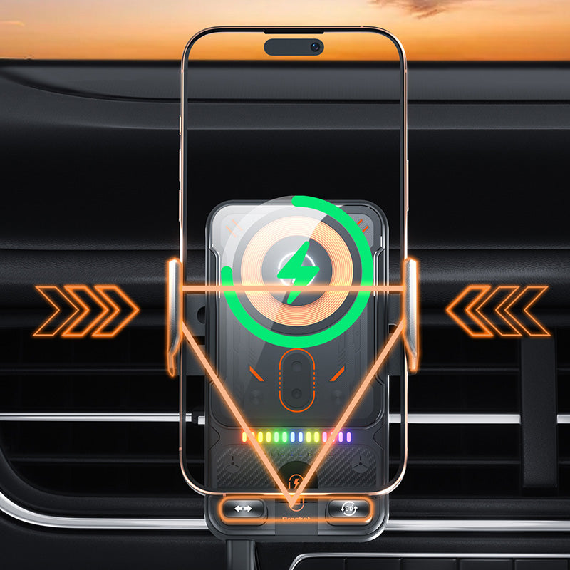 🚗65% RABATT NU! 📱 2-i-1-telefonhållare och trådlös laddare för bilen – 360° rotation, starkt grepp och snabb laddning 🔋