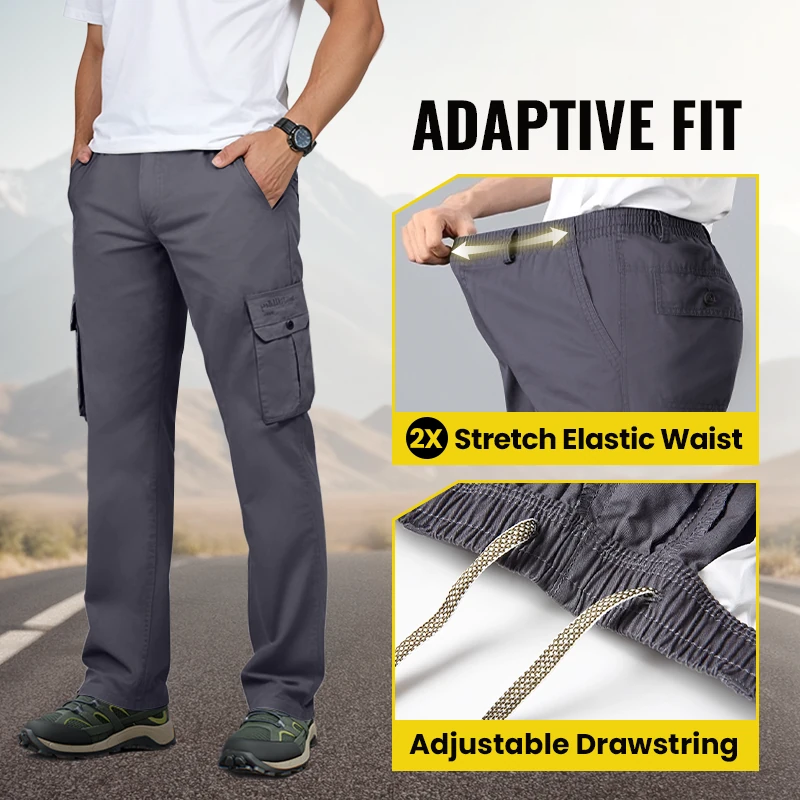 🎁Heta erbjudanden - 50% RABATT👖Herrers Multipocket Cargo Byxor