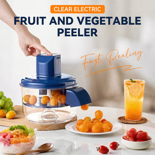 🎄✨ 50 % RABATT! 🍇🧄 Transparent Elektrisk Frukt- & Grönsaksskalare