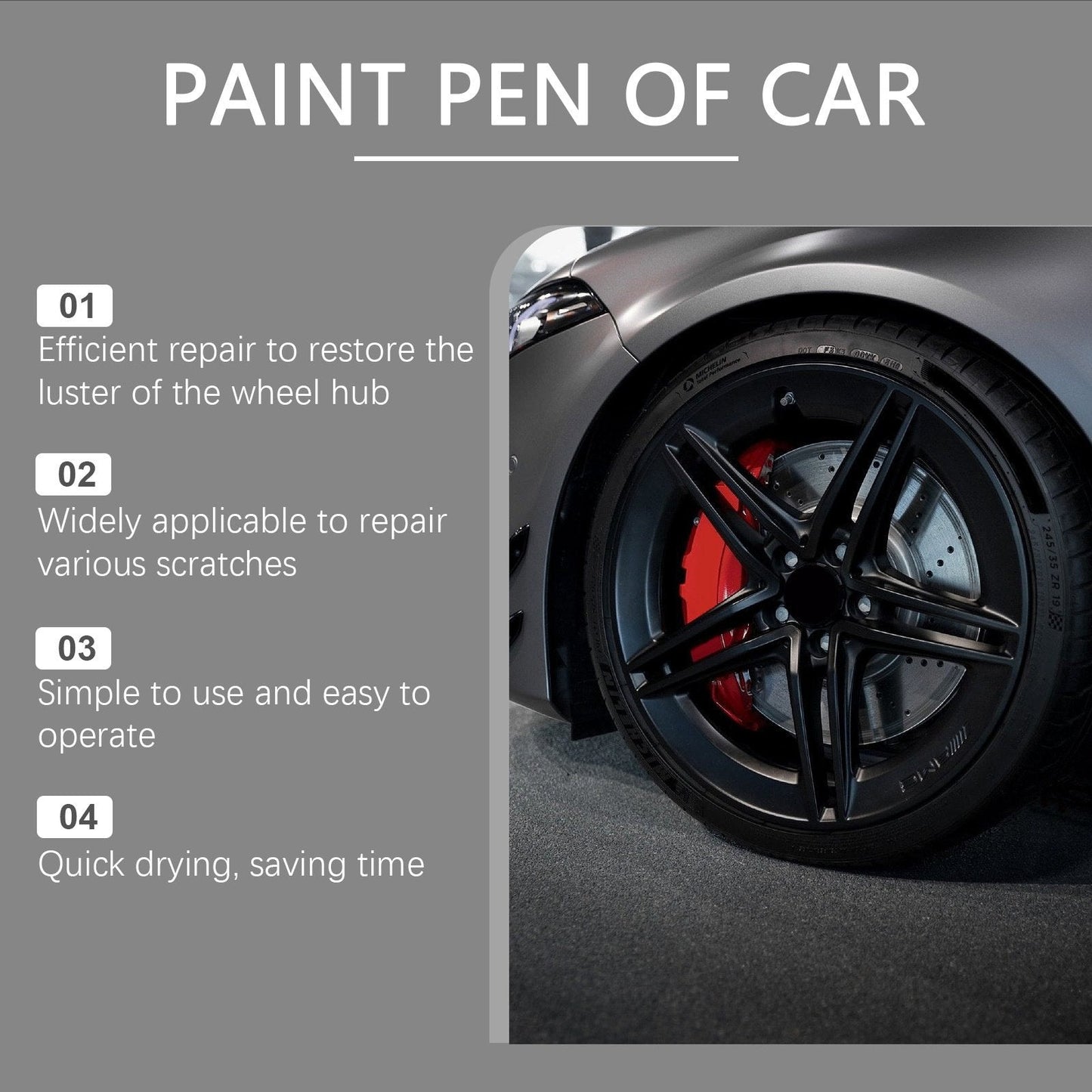 ✨ 50% RABATT NU! 🚗 Magisk Bil Repreparationspenna – Fixa Fälgrepor på Minuter – Permanent & Droppfri Formula 🛠️