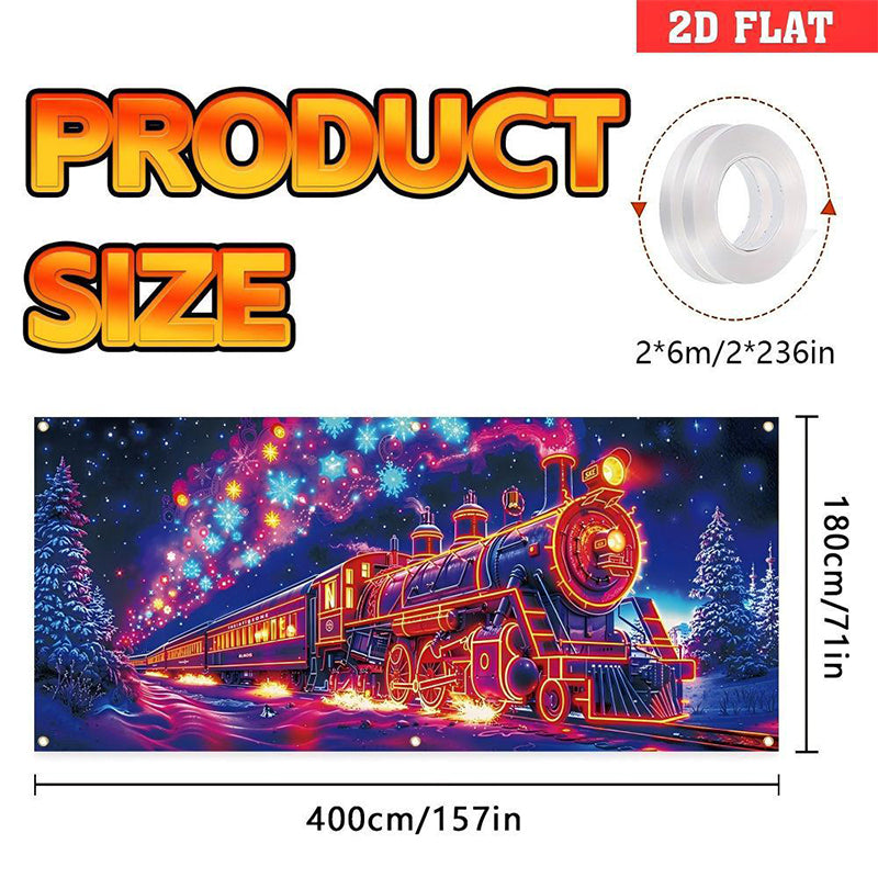 🎄 50% RABATT! ✨ UV-Fluorescerande Julbanderoll - Magisk Ljusreaktion med 2 Lägen (Blinkande/Glittrande) för Festlig Dekoration 🚗✨