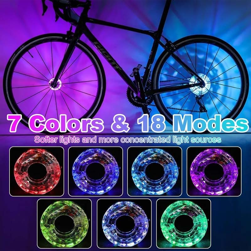 🔥Julrea – upp till 50 % rabatt🎅✨ LED-cykelhjulslampa för nattcykling