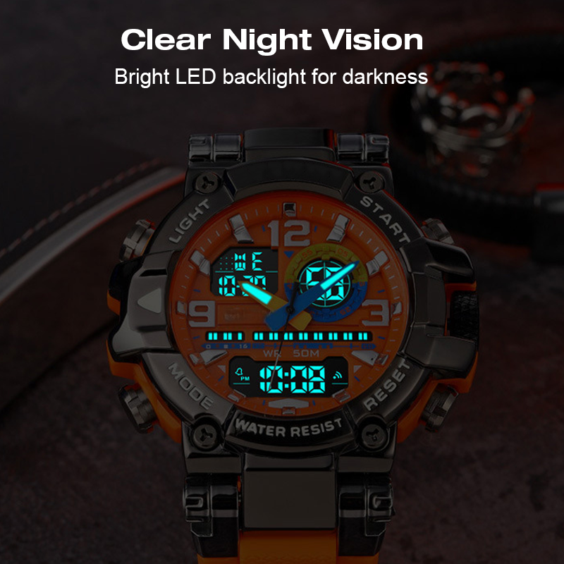 🔥Multifunktionell vattentät LED-digitalklocka
