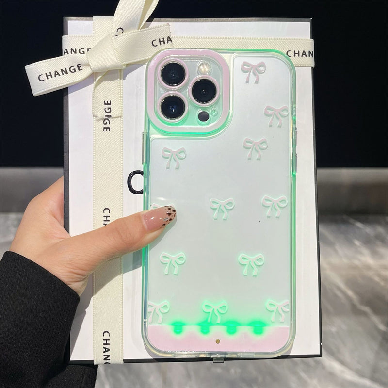 📱 50% RABATT NU! LED‑blinkande telefonfodral med rosett – missa aldrig ett samtal – snyggt, skyddande & rosettprytt 🎀✨
