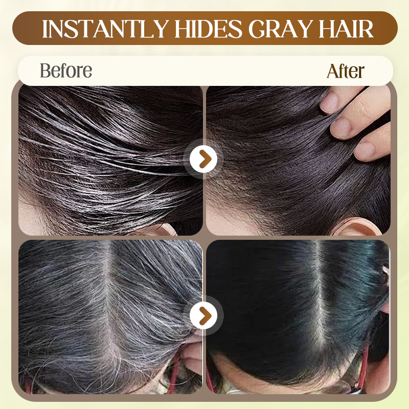 👩‍🦳 KÖP 1, FÅ 1 GRATIS! ✨ Instant Grått Hår Täckande Kam – Naturlig Look, Snabb Applicering & Smudge-proof 🖌️