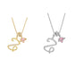 🔥🎁Nyhet 50 % RABATT🔥Halsband med initialbokstav och rosa hjärtcharm