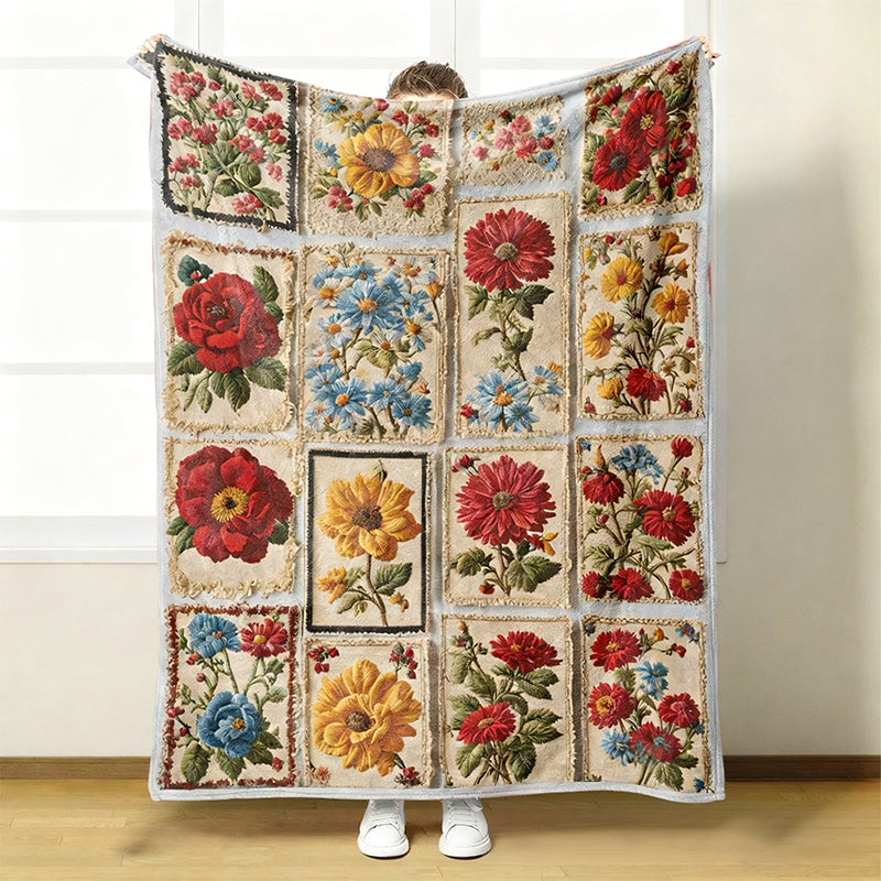 🔥⏰ Begränsad tid 52% rabatt!! 🔥Mysig och mjuk flanellfilt med blommönster