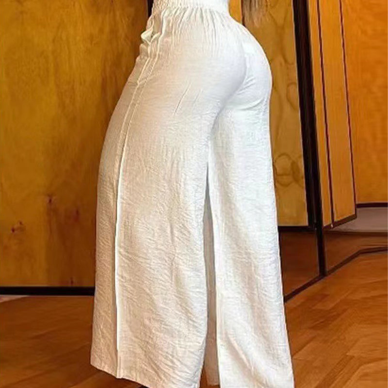 👖 50% RABATT! 💃 Dambyxor – Hög midja, vida ben, med skärp och mångsidig look ✨
