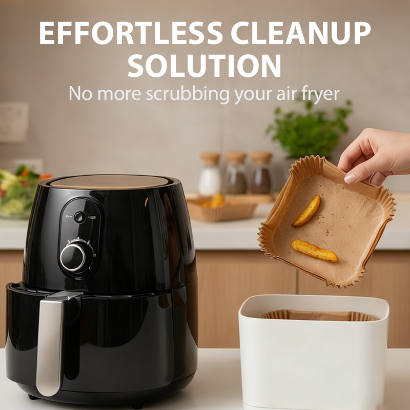 🔥🍗 50 % RABATT! Engångsbakplåtspapper för varmluftsfritöser – non-stick-belagt, värmetåligt, perfekt för Airfryer. 🛡️💨