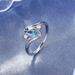 💖 70 % RABATT! 🔥 Geometrisk, oval månsteinring med zirkonia-detaljer 🌙 Et mystisk, glitrende smykke – den perfekte gaven✨