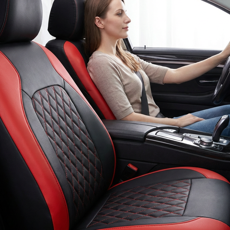🚗 50% RABATT NU! 9‑delars universellt lädersätesöverdragsset – lyxigt, andningsbart & airbagkompatibelt – perfekt för bil, SUV och pickup 🛋️✨
