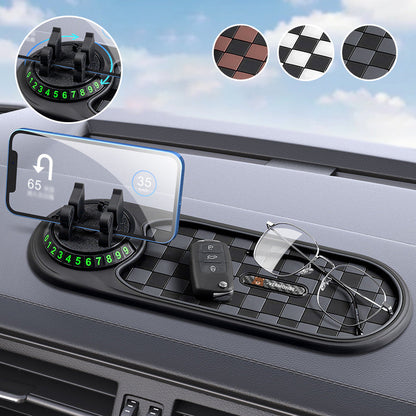 🚗 50 % RABATT! Hold mobilen og småting på plass – sklisikker matte til dashbordet med telefonholder